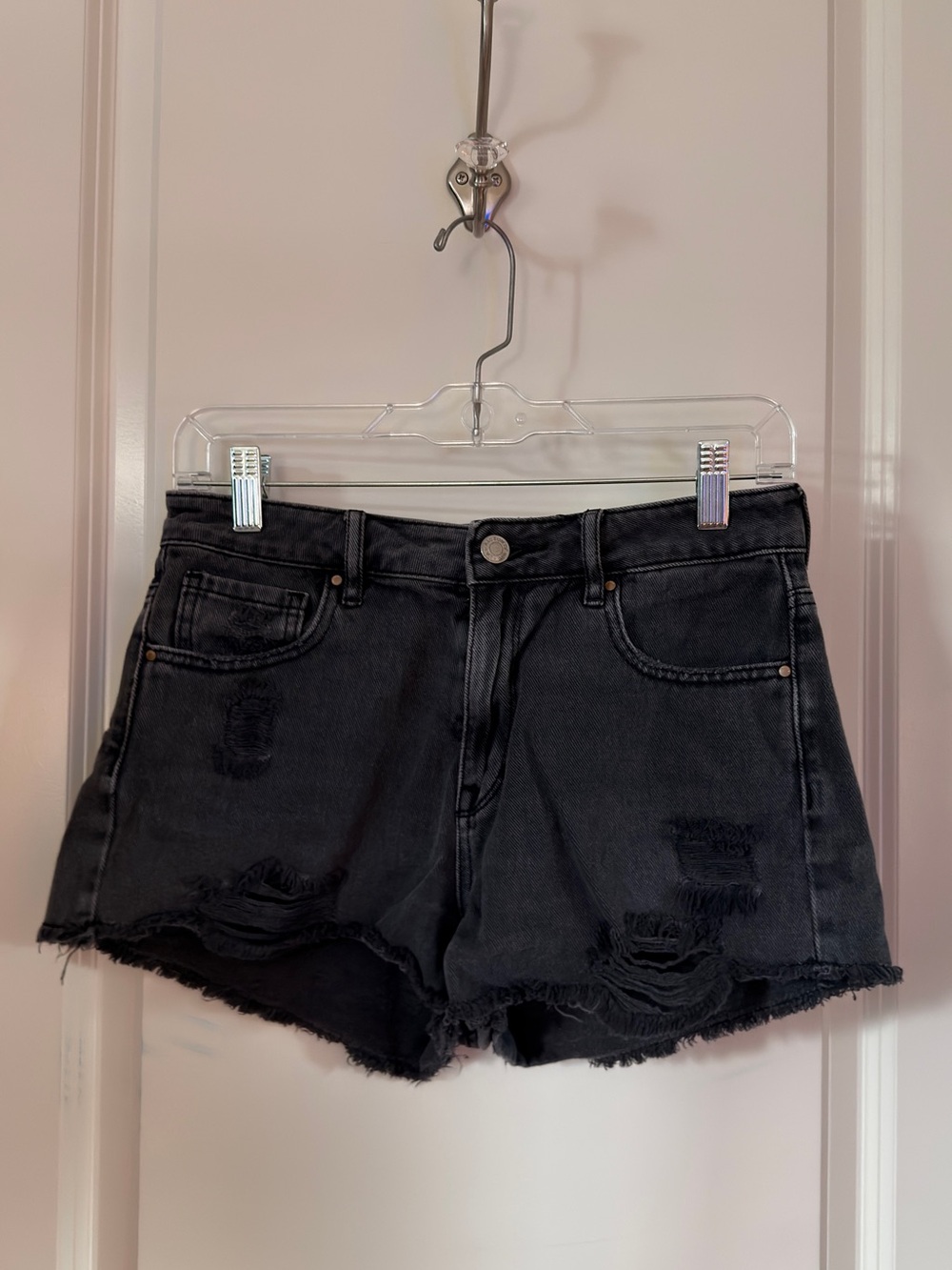 PacSun Black Distressed Cutoff Jean Shorts